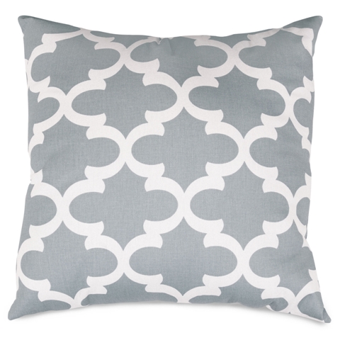 Majestic Home Gray Trellis Large Pillow