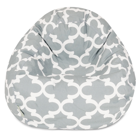 Majestic Home Gray Trellis Small Classic Bean Bag