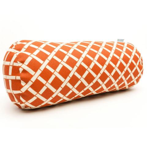 Majestic Home Burnt Orange Bamboo Round Bolster