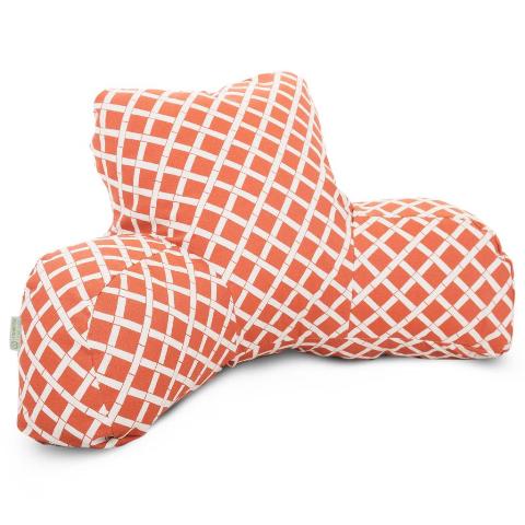 Majestic Home Burnt Orange Bamboo Reading Bean Bag Pillow
