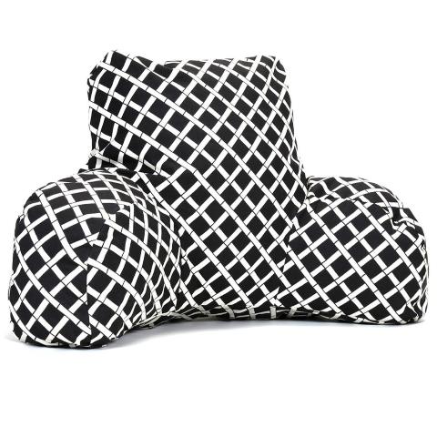 Majestic Home Black Bamboo Reading Bean Bag Pillow