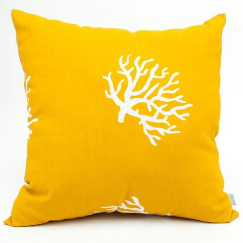Majestic Home Yellow Coral Large Pillow