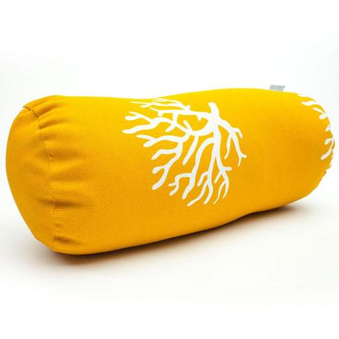 Majestic Home Yellow Coral Round Bolster