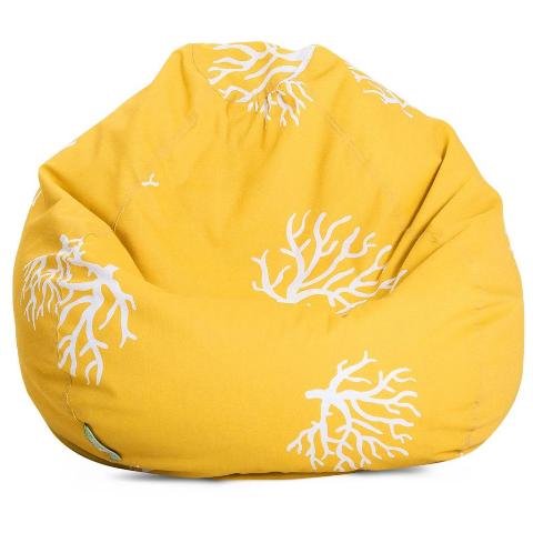 Majestic Home Yellow Coral Small Classic Bean Bag