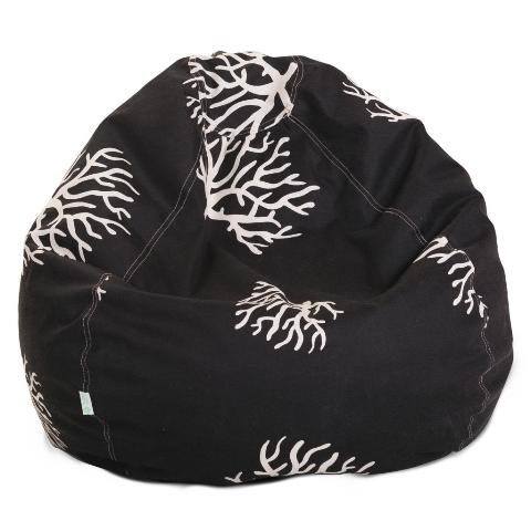 Majestic Home Black Coral Small Classic Bean Bag