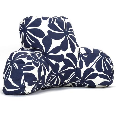 Majestic Home Navy Blue Plantation Reading Bean Bag Pillow