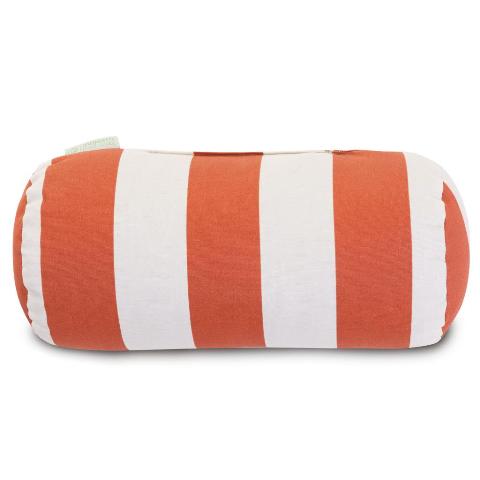 Majestic Home Burnt Orange Vertical Stripe Round Bolster