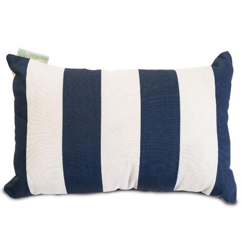 Majestic Home Navy Blue Vertical Stripe Small Pillow
