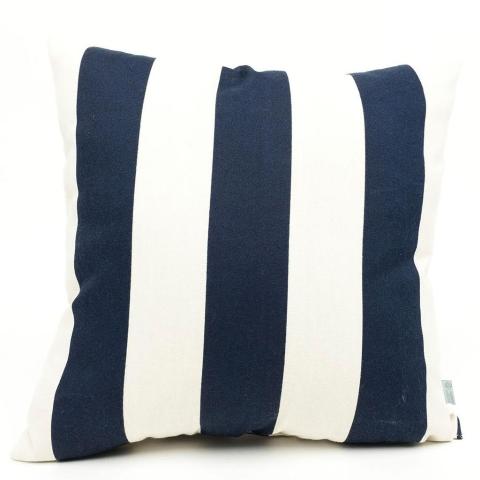 Majestic Home Navy Blue Vertical Stripe Large Pillow