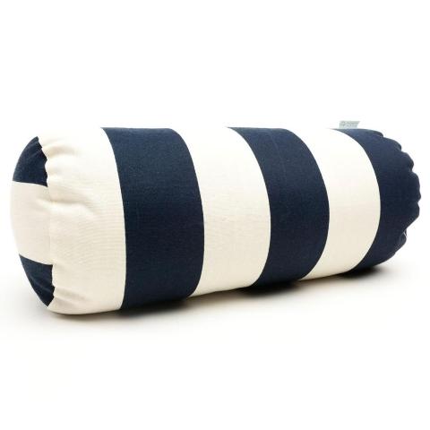 Majestic Home Navy Blue Vertical Stripe Round Bolster