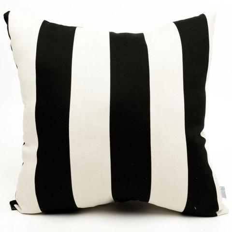 Majestic Home Black Vertical Stripe Large Pillow
