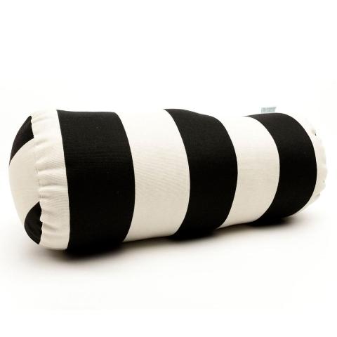 Majestic Home Black Vertical Stripe Round Bolster