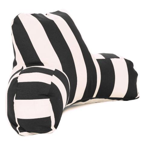 Majestic Home Black Vertical Stripe Reading Bean Bag Pillow