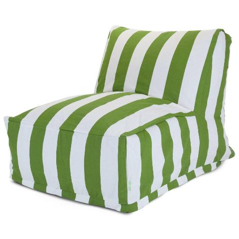 Majestic Home Sage Vertical Stripe Bean Bag Chair Lounger