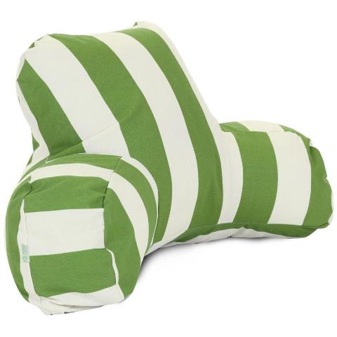 Majestic Home Sage Vertical Stripe Reading Bean Bag Pillow