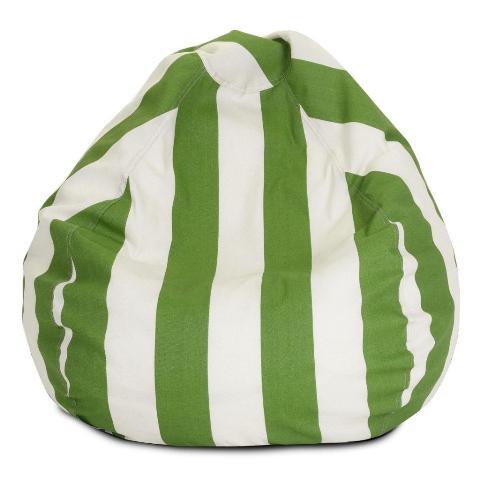 Majestic Home Sage Vertical Stripe Small Classic Bean Bag