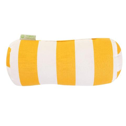 Majestic Home Yellow Vertical Stripe Round Bolster