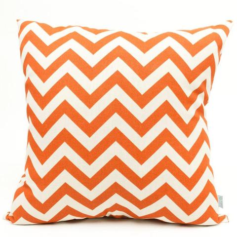Majestic Home Burnt Orange Chevron Large Pillow