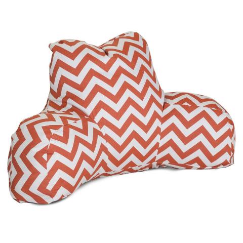 Majestic Home Burnt Orange Chevron Reading Bean Bag Pillow