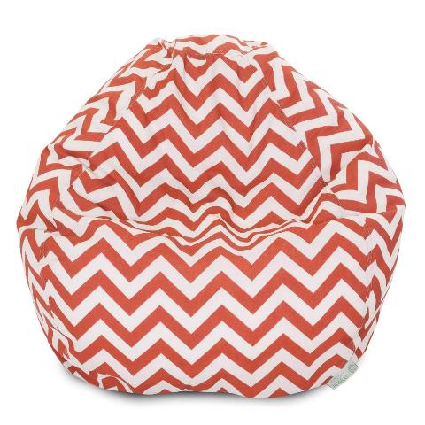 Majestic Home Burnt Orange Chevron Small Classic Bean Bag