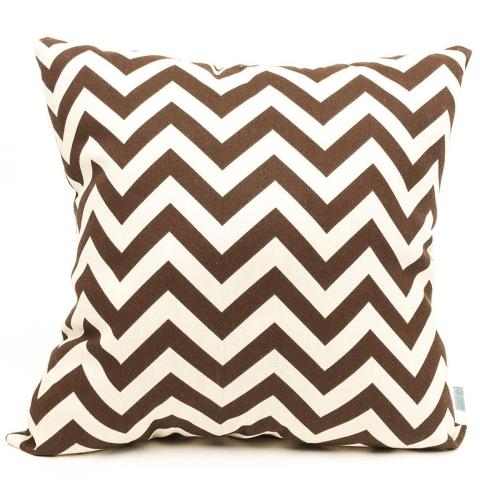 Majestic Home Chocolate Chevron Large Pillow