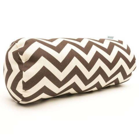 Majestic Home Chocolate Chevron Round Bolster