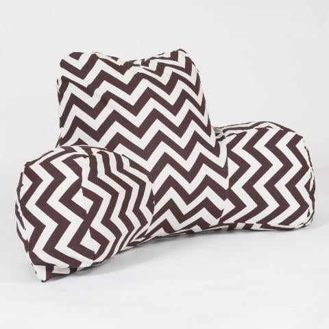 Majestic Home Chocolate Chevron Reading Bean Bag Pillow