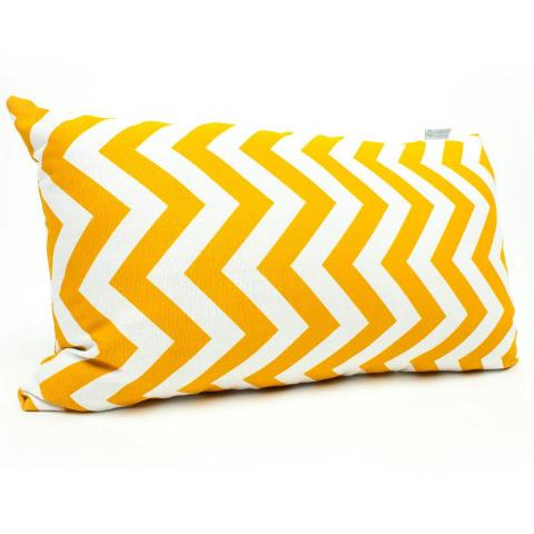 Majestic Home Yellow Chevron Small Pillow