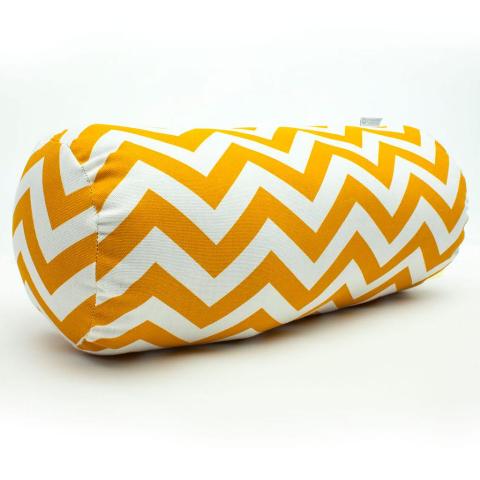 Majestic Home Yellow Chevron Round Bolster