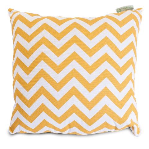 Majestic Home Yellow Chevron Extra Large Pillow