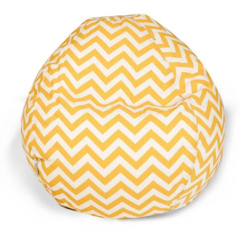 Majestic Home Yellow Chevron Small Classic Bean Bag