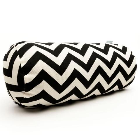 Majestic Home - Bolster Pillow Chevron - Black