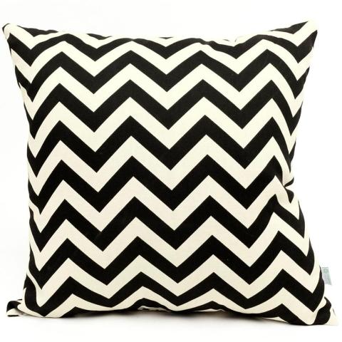 Majestic Home Black Chevron Extra Large Pillow