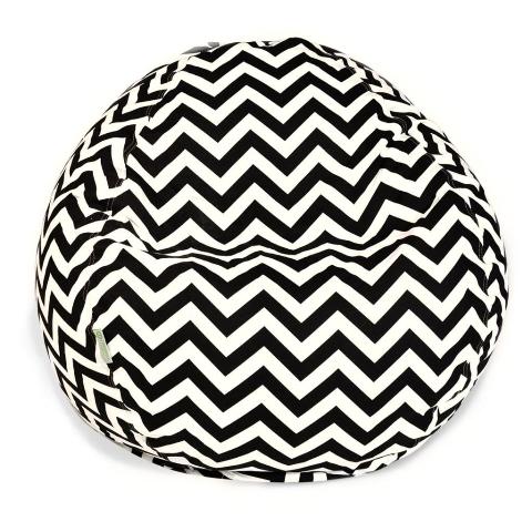 Majestic Home Black Chevron Small Classic Bean Bag