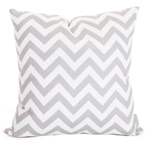 Majestic Home Gray Chevron Large Pillow
