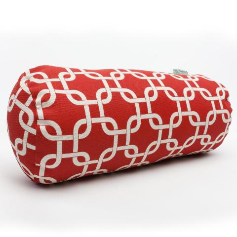 Majestic Home Red Links Round Bolster