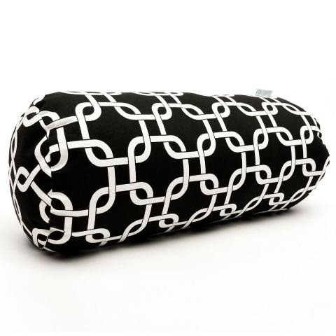 Majestic Home Black Links Round Bolster