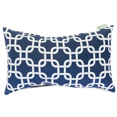 Majestic Home Navy Blue Links Small Pillow