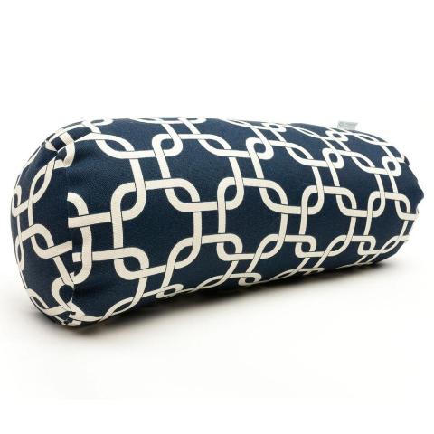 Majestic Home Navy Blue Links Round Bolster