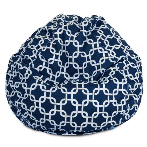 Majestic Home Navy Blue Links Small Classic Bean Bag