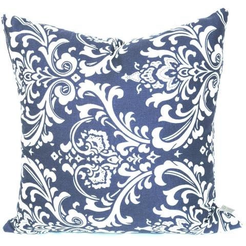 Majestic Home Navy Blue French Quarter Large Pillow