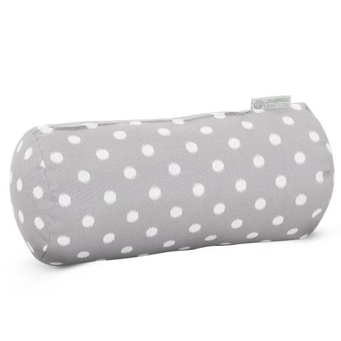 Majestic Home Gray Ikat Dot Round Bolster Pillow
