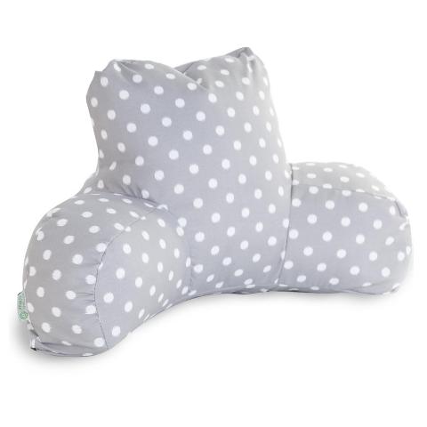 Majestic Home Gray Ikat Dot Reading Bean Bag Pillow