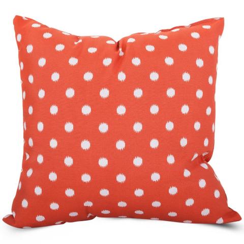 Majestic Home Orange Ikat Dot Extra Large Pillow