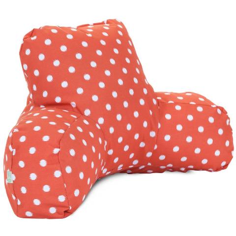 Majestic Home Orange Ikat Dot Reading Bean Bag Pillow