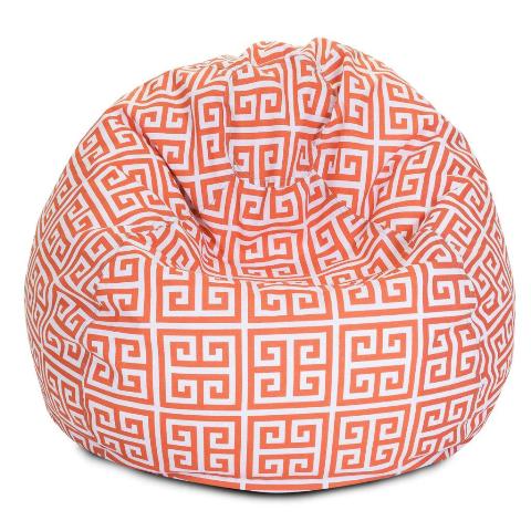 Majestic Home Orange Towers Small Classic Bean Bag