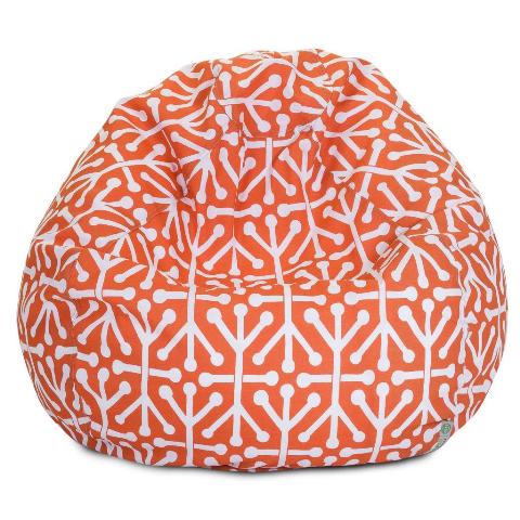 Majestic Home Orange Aruba Small Classic Bean Bag