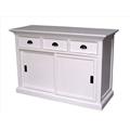 Infinita Halifax White Mahogany Buffet, 3 Drawers, 2 Sliding Doors Infinita Halifax White Mahogany Buffet, 3 Drawers, 2 Sliding Doors