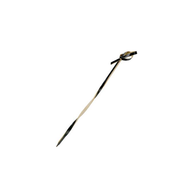 PacknWood 209BBTINGI10 3.94 In. Tingi Black Bamboo Looped Skewer With Twisted...