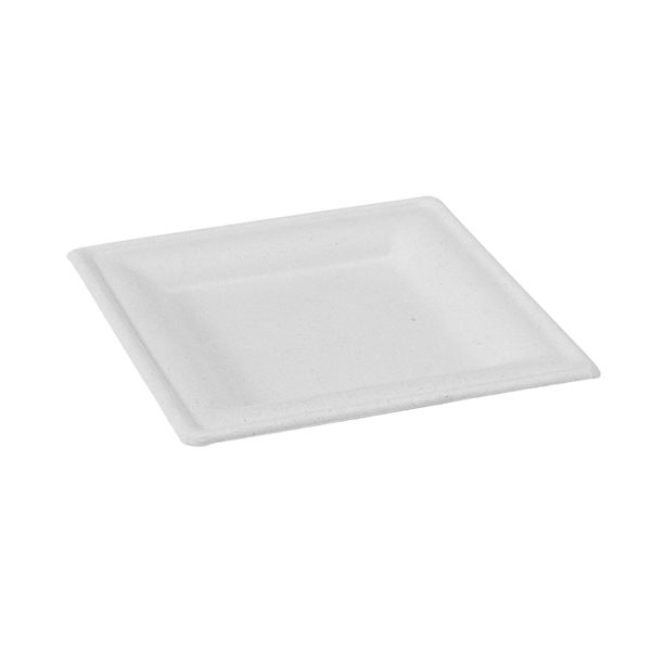 Picture of PacknWood 210APU2626 White Square Sugarcane Plate&#44; Pack Of 250